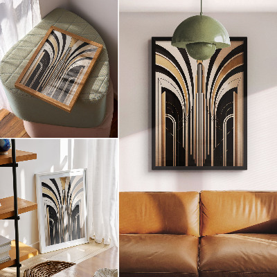 Wandposter Moderne bogen, elegantie, art deco-contrast