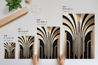 Wandposter Moderne bogen, elegantie, art deco-contrast