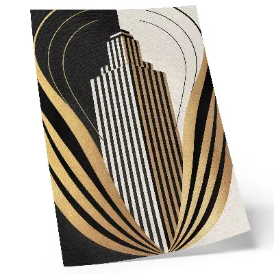 Poster met architecturaal ontwerp waarin elegantie en moderniteit samenkomen
