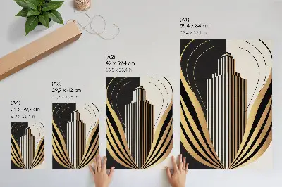 Poster met architecturaal ontwerp waarin elegantie en moderniteit samenkomen