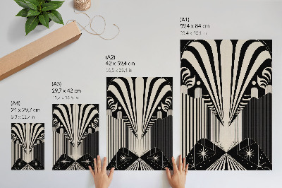 Decoratieve poster Opvallende contrasten tussen geometrische vormen en moderniteit.