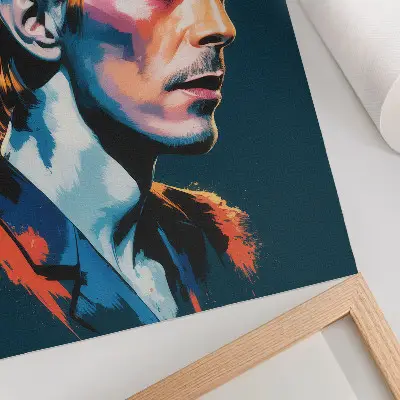 Popart-portret met dynamische kleuren