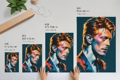 Popart-portret met dynamische kleuren