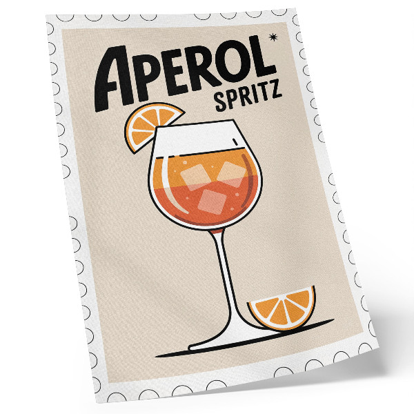 Wandposter Aperol-drankje met oranje achtergrond