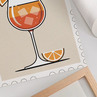 Wandposter Aperol-drankje met oranje achtergrond