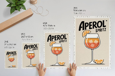Wandposter Aperol-drankje met oranje achtergrond