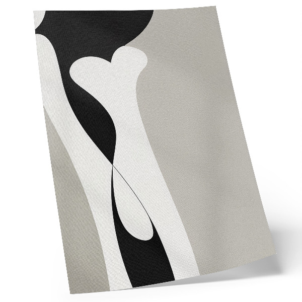 Wandposter Zwart-witte lijnen, vloeiende contrasten