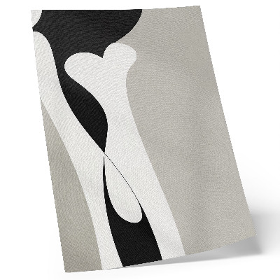 Wandposter Zwart-witte lijnen, vloeiende contrasten