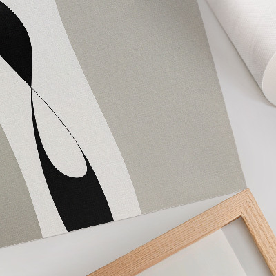 Wandposter Zwart-witte lijnen, vloeiende contrasten