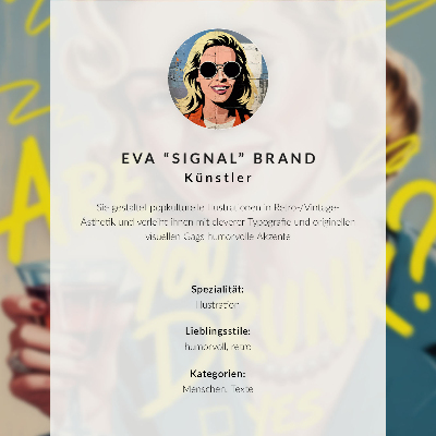 Poster Retro elegante vrouw met wijn en opschrift.