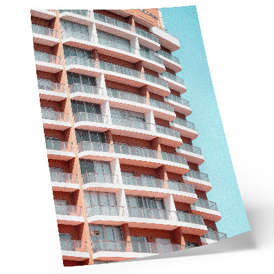 Wandposter Moderne architectuur met open balkons