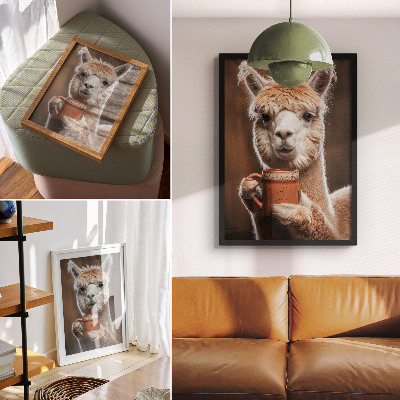 Wandposter Dierlijke nabijheid, warme bruine tinten