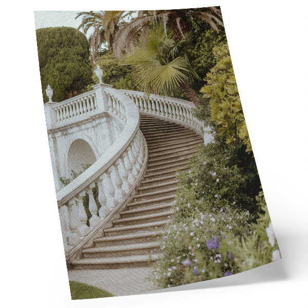 Decoratieve poster Elegante balustrade, klassiek groen, rustgevend