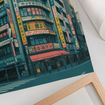 Decoratieve poster Kleurrijke inscripties op modernistische gebouwen