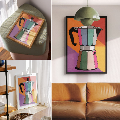 Decoratieve poster Contrasterende kleuren, expressieve stijl, vruchtbare combinatie