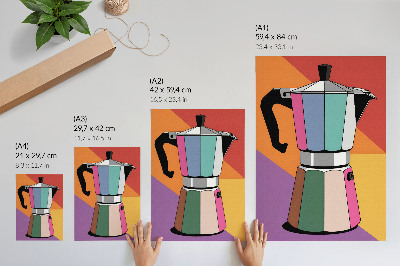 Decoratieve poster Contrasterende kleuren, expressieve stijl, vruchtbare combinatie