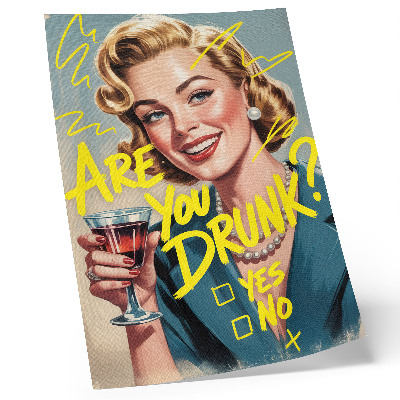 Poster Vrouw retro stripverhaal tekst dynamische kleuren