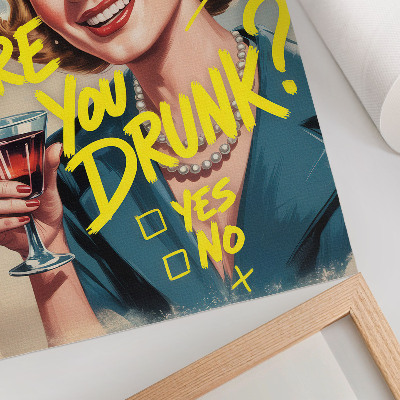 Poster Vrouw retro stripverhaal tekst dynamische kleuren