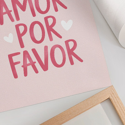 Decoratieve poster Vrolijke tekst met rode hartletters