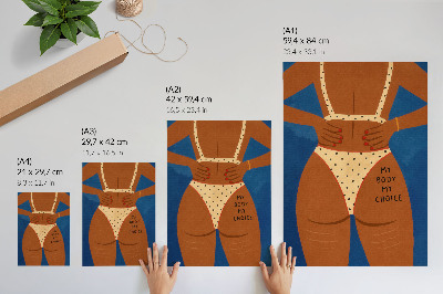 Wandposter Een modern beeld van vrouwelijke kracht