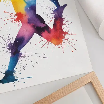 Poster figuur in felle kleuren met een zwaard
