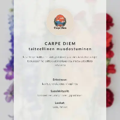 Wandposter kleurrijke bloemen en pastelkleurige bladeren met een frisse uitstraling