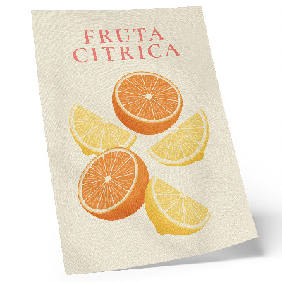 Poster Citrusmotief in warme tinten