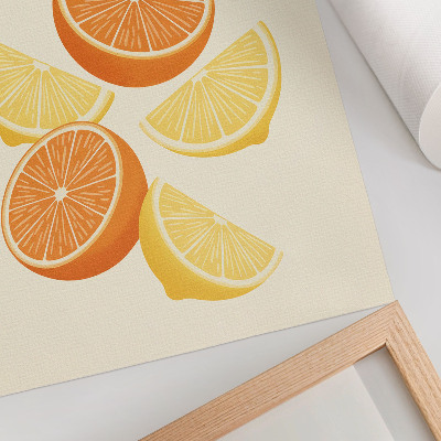 Poster Citrusmotief in warme tinten