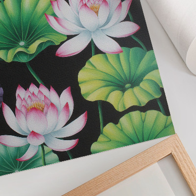 Decoratieve poster De schoonheid van de natuur: bloemen en groene bladeren.