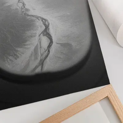 Wandposter minimalistische natuurafbeelding met vluchtperspectief