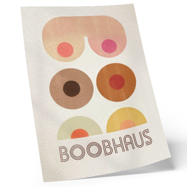 Decoratieve poster Boobhaus Bauhaus-stijl grafische vormgeving