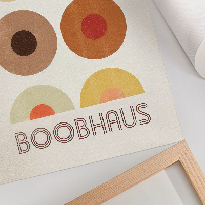 Decoratieve poster Boobhaus Bauhaus-stijl grafische vormgeving