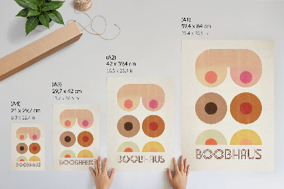 Decoratieve poster Boobhaus Bauhaus-stijl grafische vormgeving
