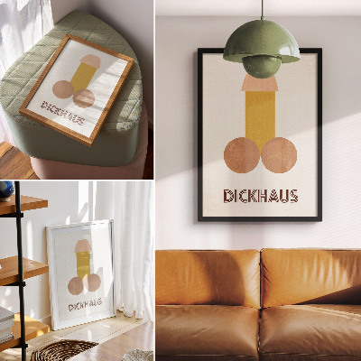 Wandposter Dickhaus Bauhaus-stijl grafische vormgeving