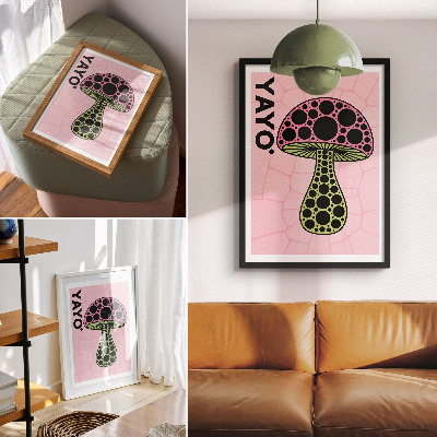 Poster Paddenstoelgeometrie tekst moderniteit