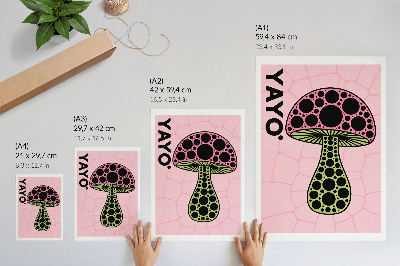 Poster Paddenstoelgeometrie tekst moderniteit