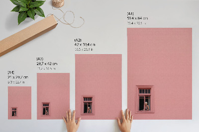 Decoratieve poster Roze muur met één raamfiguur