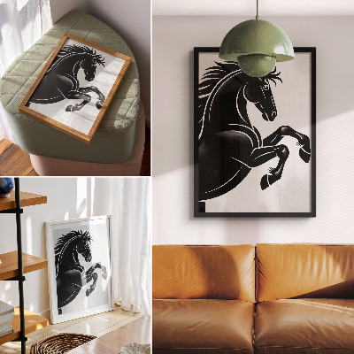 Poster Zwart-wit contrast, moderne dynamiek