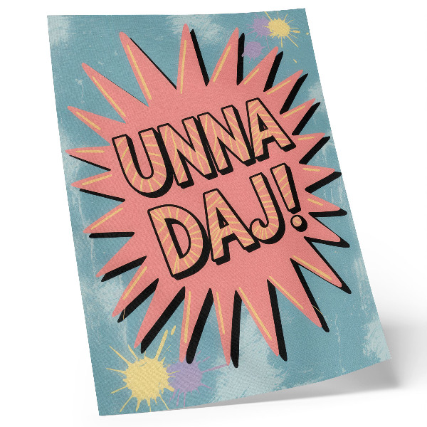 Decoratieve poster Dynamische kleuren en contrasterende letters