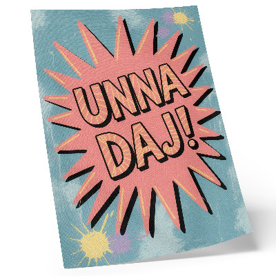 Decoratieve poster Dynamische kleuren en contrasterende letters