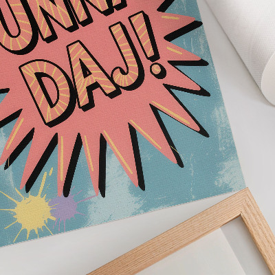 Decoratieve poster Dynamische kleuren en contrasterende letters