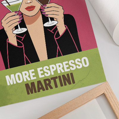 Decoratieve poster Popart met contrasterende kleuren en een dynamische stijl.