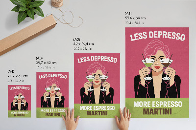 Decoratieve poster Popart met contrasterende kleuren en een dynamische stijl.