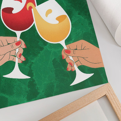 Wandposter Kleurrijke bril met groene achtergrond in dynamische stijl