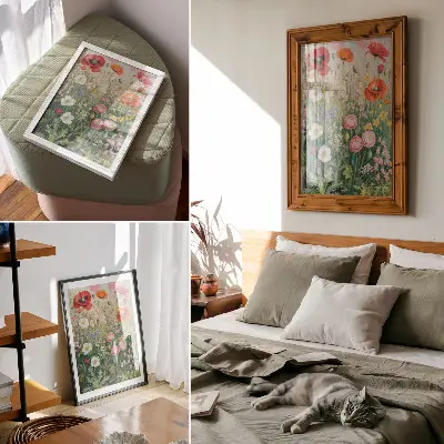 Wandposter met een explosie van kleuren vol leven en energie