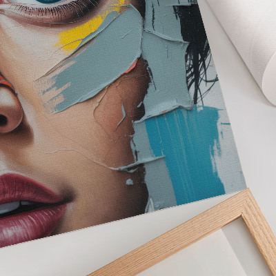 Poster Bewegende abstractie, energieke kleuren, diverse texturen