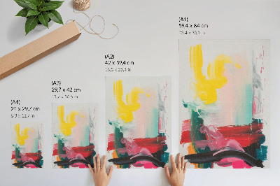 Wandposter Dynamische kleuren vol emotie en beweging.