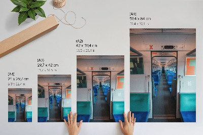Wandposter Modern interieur met geometrische vormgeving en harmonie.