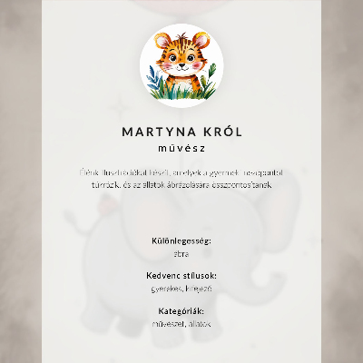 Wandposter Tijger in een grafische stijl met intense kleuren.