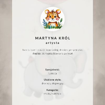 Wandposter Tijger in een grafische stijl met intense kleuren.